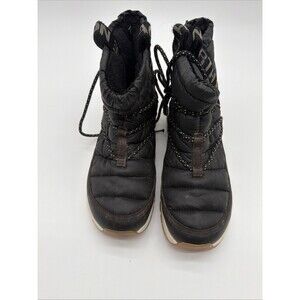 The North Face Thermoball Lace Up Boots Black White Womens Size 9 Snow Winter